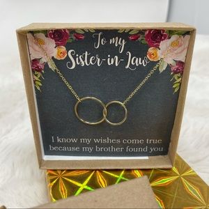 Dear Ava Sister-in-law Necklace Gold Tone